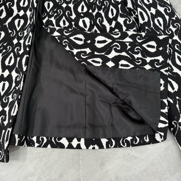 Women’s Kasper Open Front Patterned Long Sleeve Blazer Jacket Size 10P - Picture 5 of 16